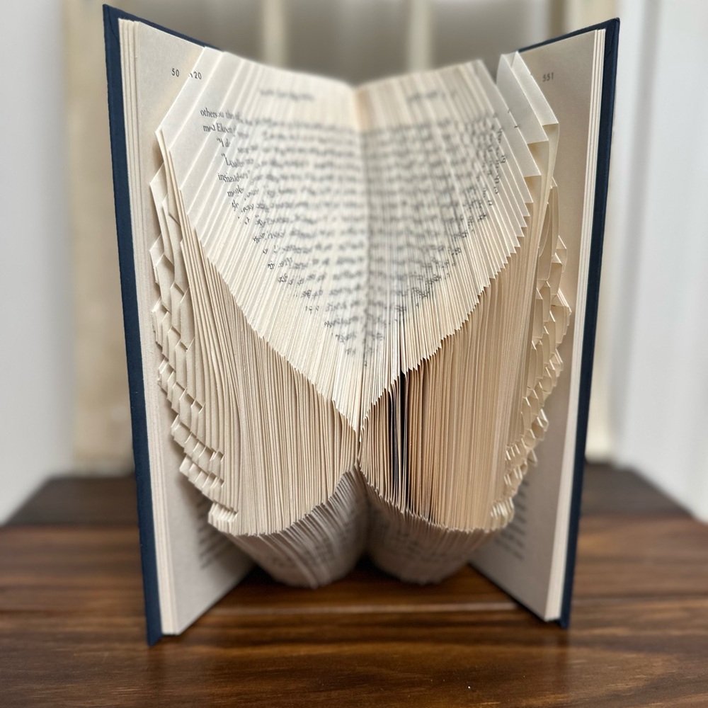 Angel Wings Folded Book Art